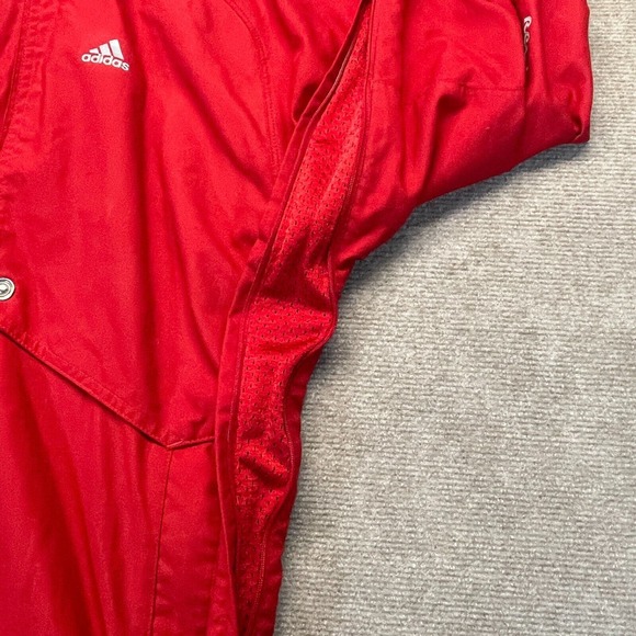 adidas Remix US 971 Jacket Men's Medium Red 1/2 Zip Lined Hooded Water Resistant - Picture 14 of 16